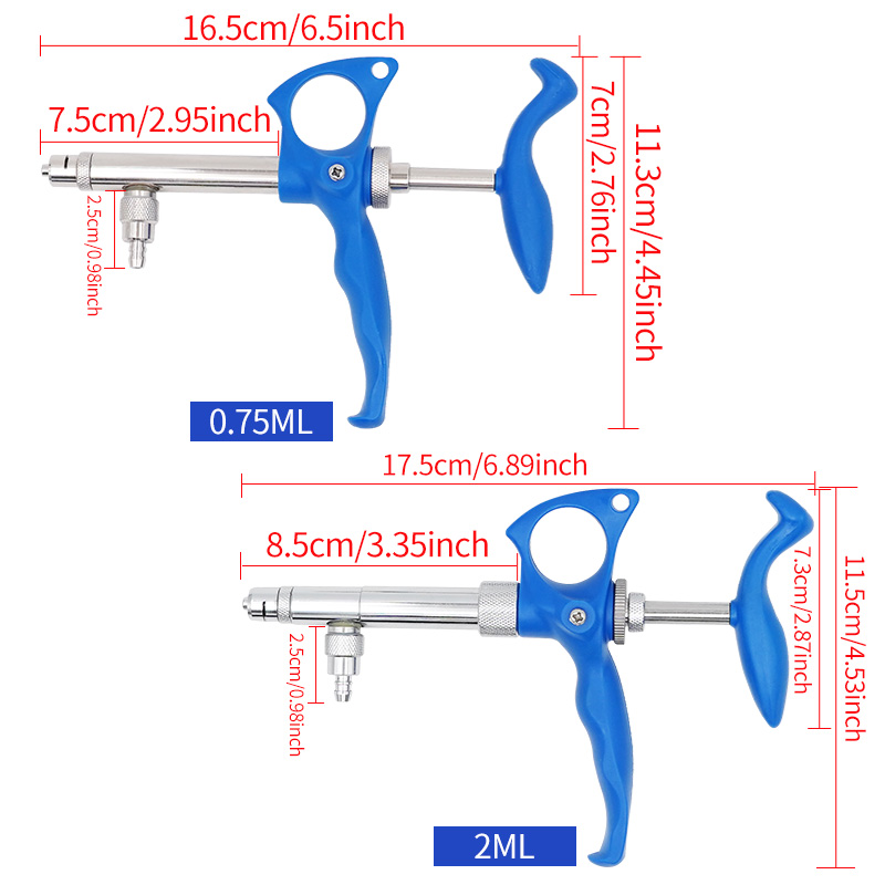 0.75Ml/2Ml Veterinary Continuo - Veterinary Syringe Gun avaliação e preço
