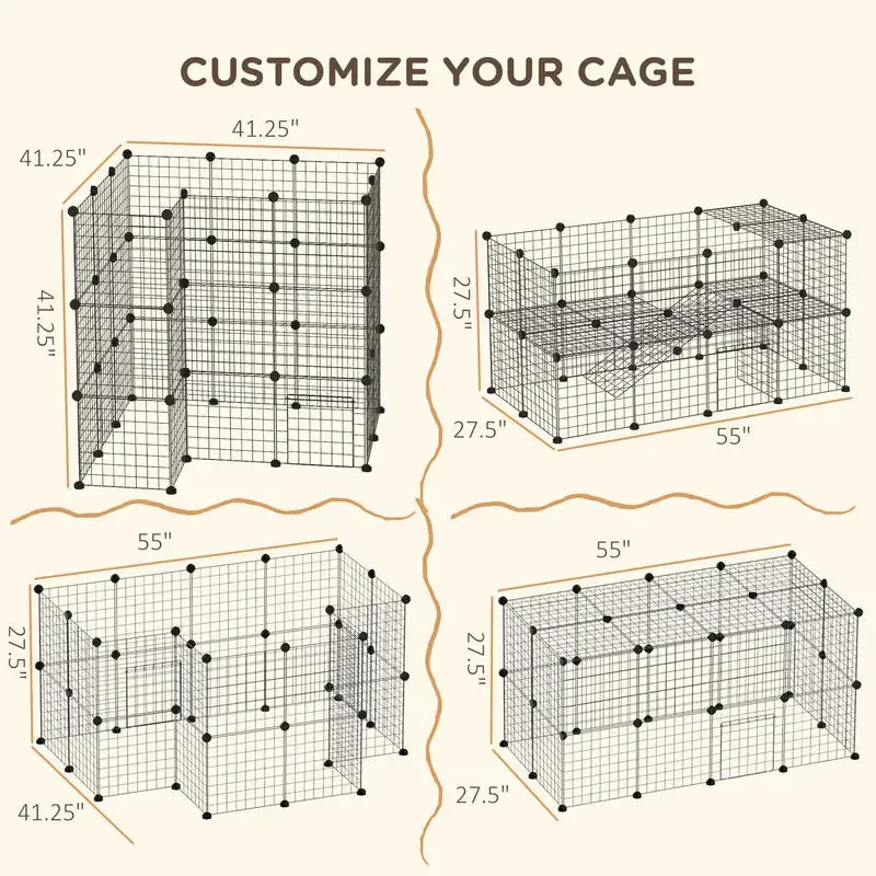 PawHut 36 Panels Small Animal  - Rabbit Cage Wire avaliação e preço