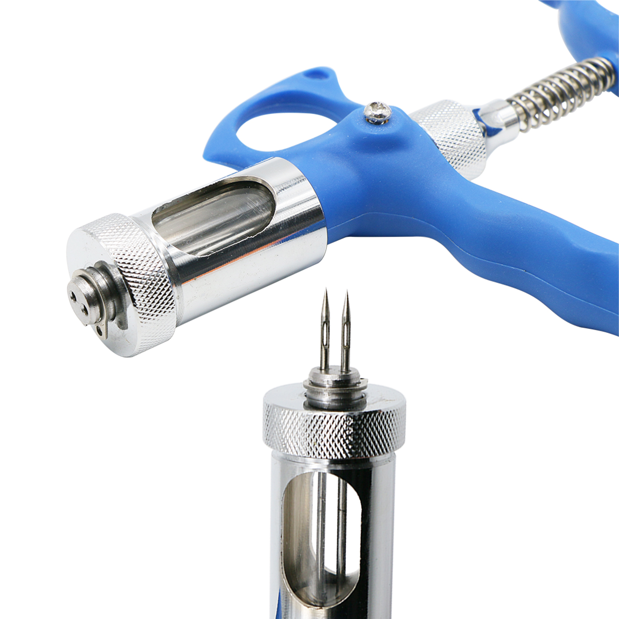 1 Pc 5ml Double Needle Poultry - Veterinary Syringe Gun avaliação e preço