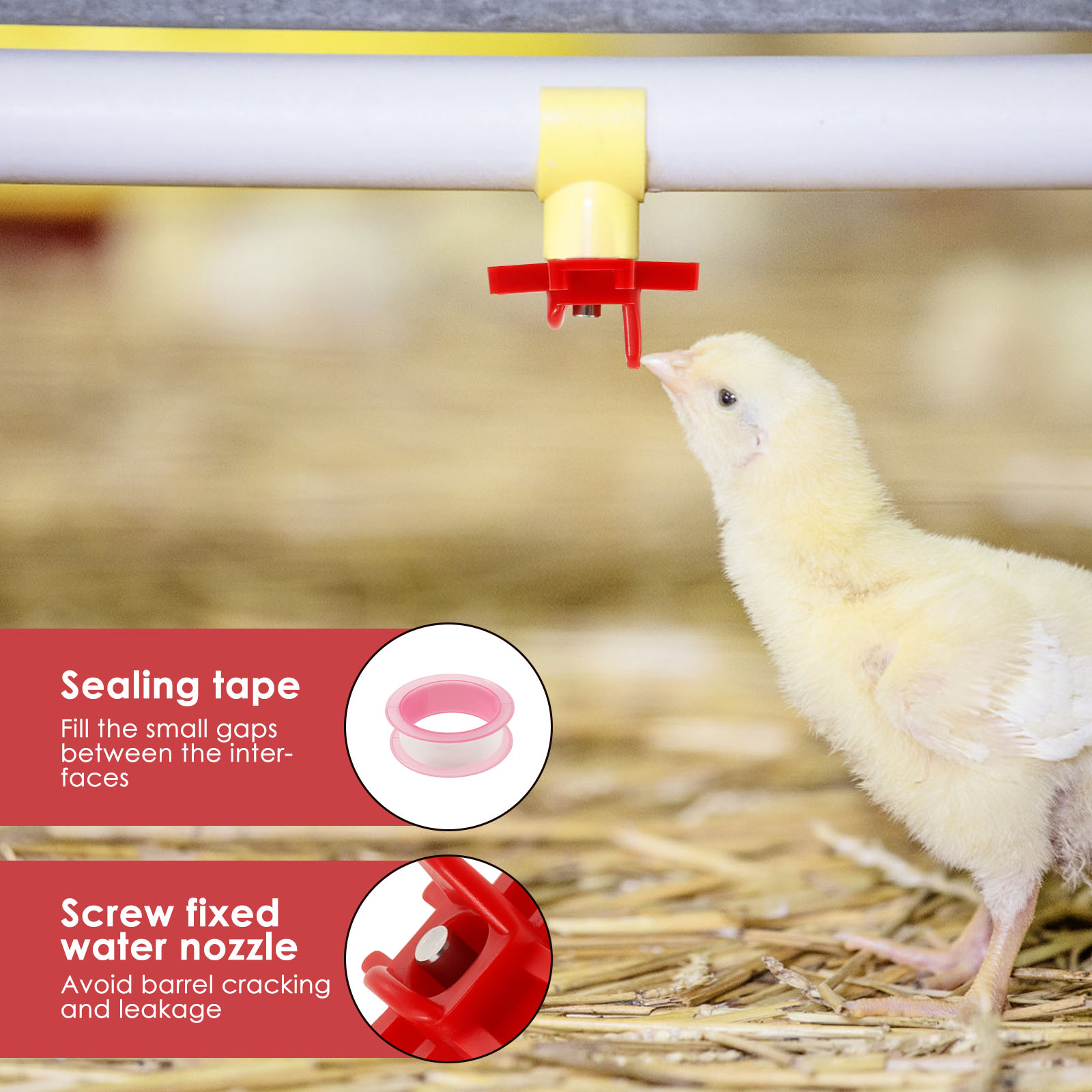 30Pcs Chicken Waterer Nipple D - Chicken Nipple Drinker avaliação e preço
