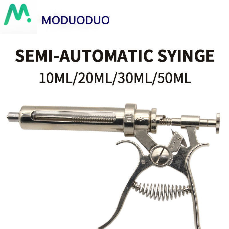 1PC 10ml 20 ml 30ml 50ml Metal - Veterinary Syringe Gun avaliação e preço