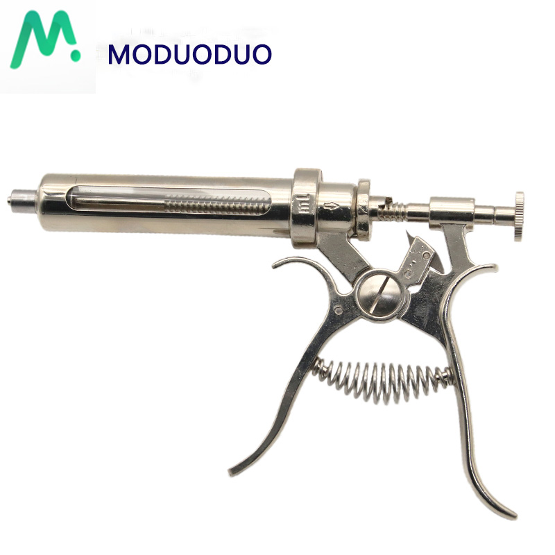 1PC 10ml 20 ml 30ml 50ml Metal - Veterinary Syringe Gun avaliação e preço