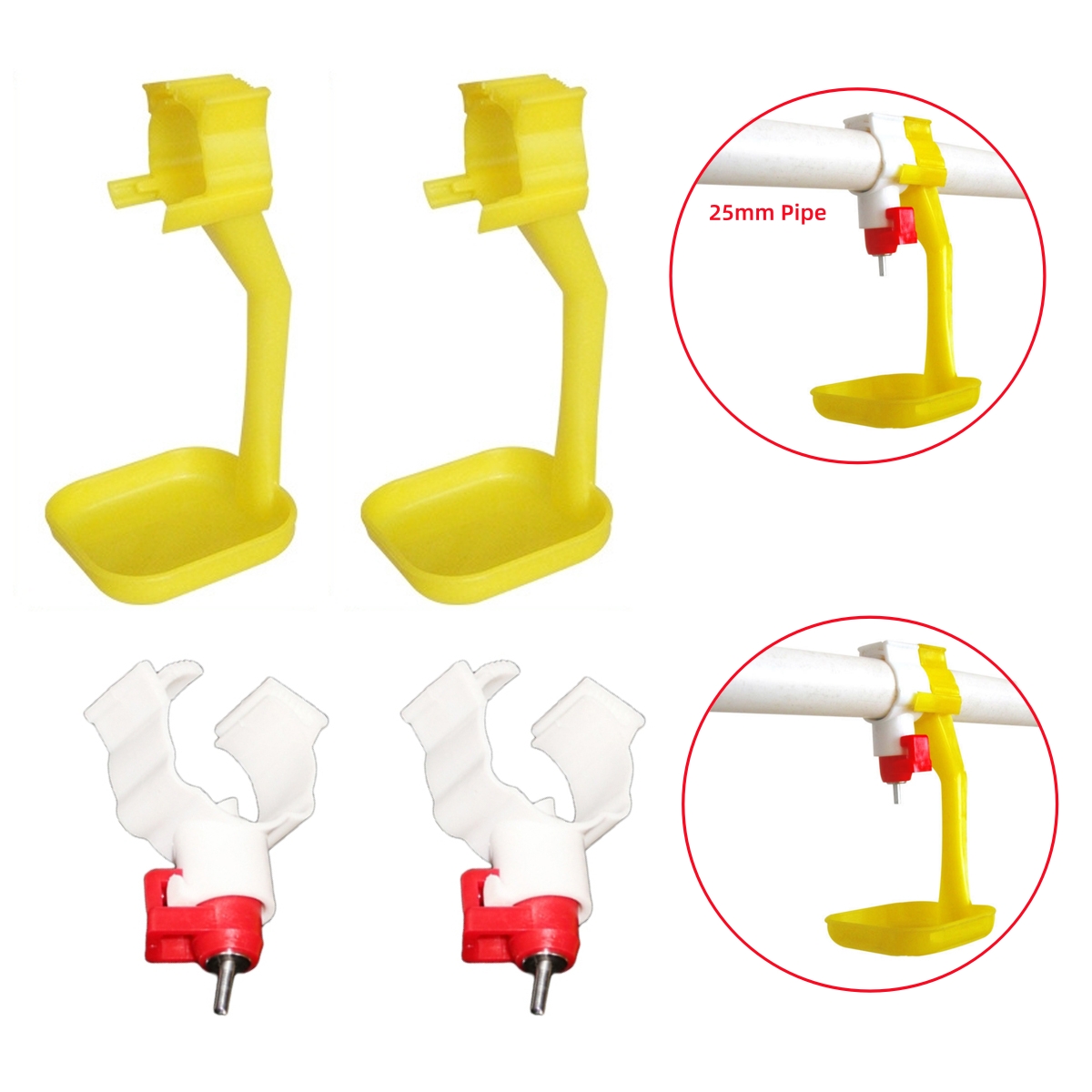 40Pcs Chicken Duck Hanging Cup - Chicken Nipple Drinker avaliação e preço