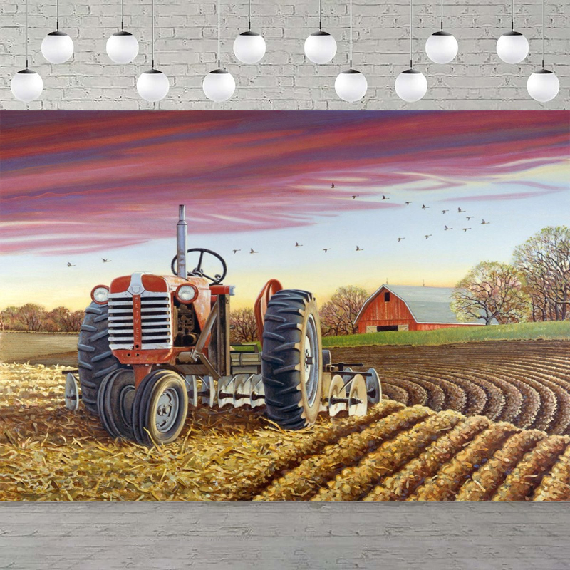 Photography Backdrop Busy Farm - Agriculture Farming Poster avaliação e preço