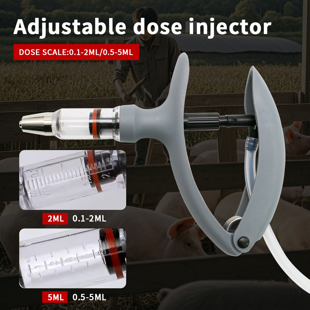 1 Pc 2ml / 5ml Animal Continuo - Veterinary Syringe Gun avaliação e preço