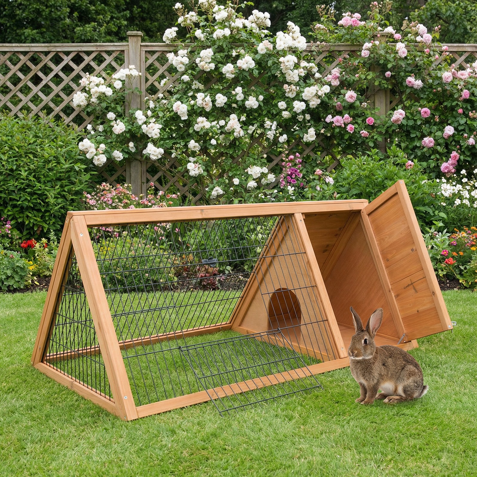Rabbit Hutch Outdoor, Wooden C - Rabbit Cage Wire avaliação e preço