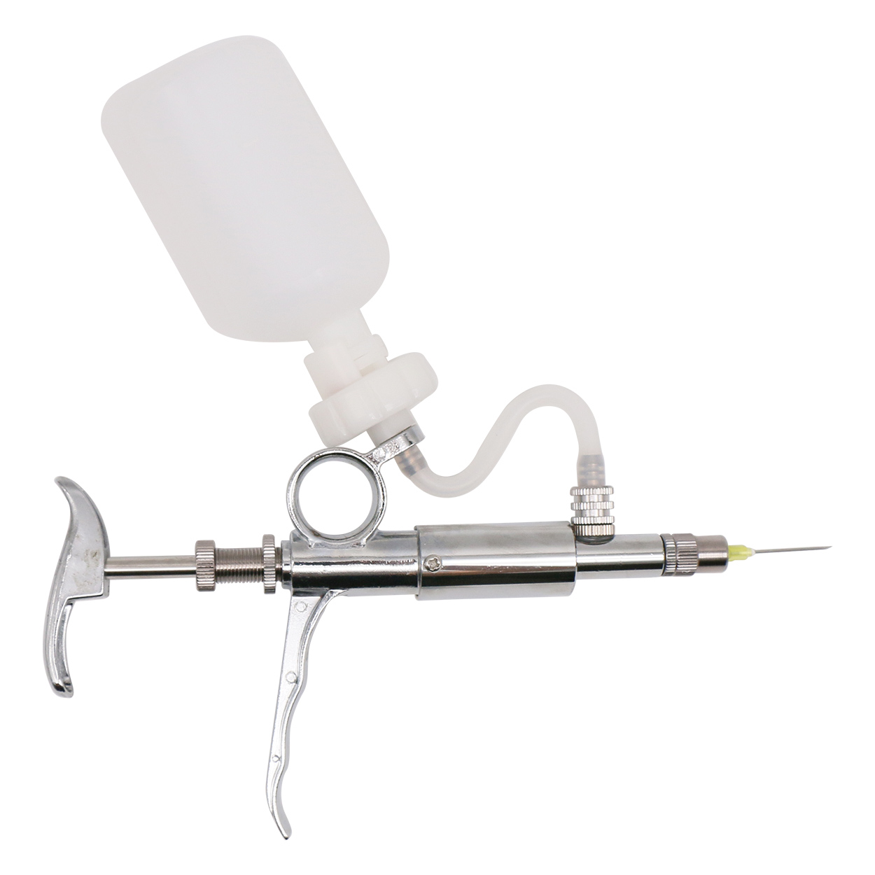 1 Pcs 5ml Livestock Automatic  - Veterinary Syringe Gun avaliação e preço
