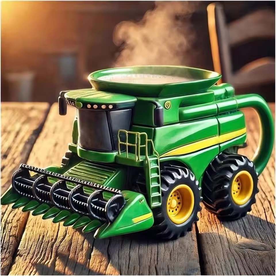 Vintage Green Tractor Farm Equ - Agriculture.Farming Design avaliação e preço