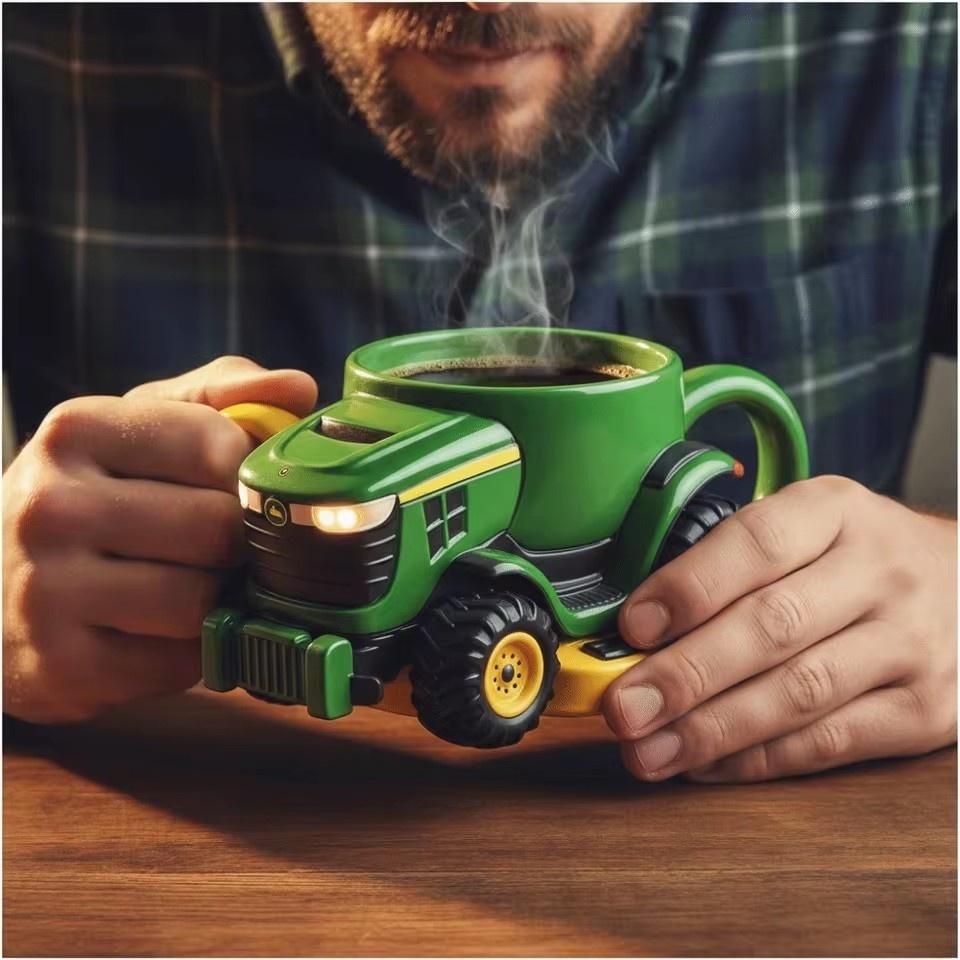 Vintage Green Tractor Farm Equ - Agriculture.Farming Design avaliação e preço