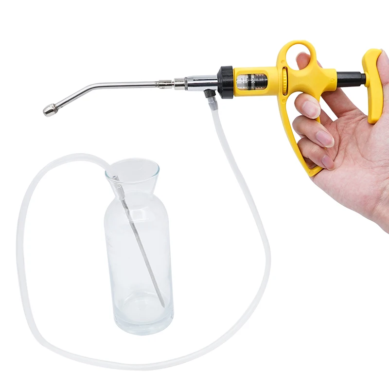 1 Set 5Ml/10Ml Adjustable Cont - Veterinary Syringe Gun avaliação e preço