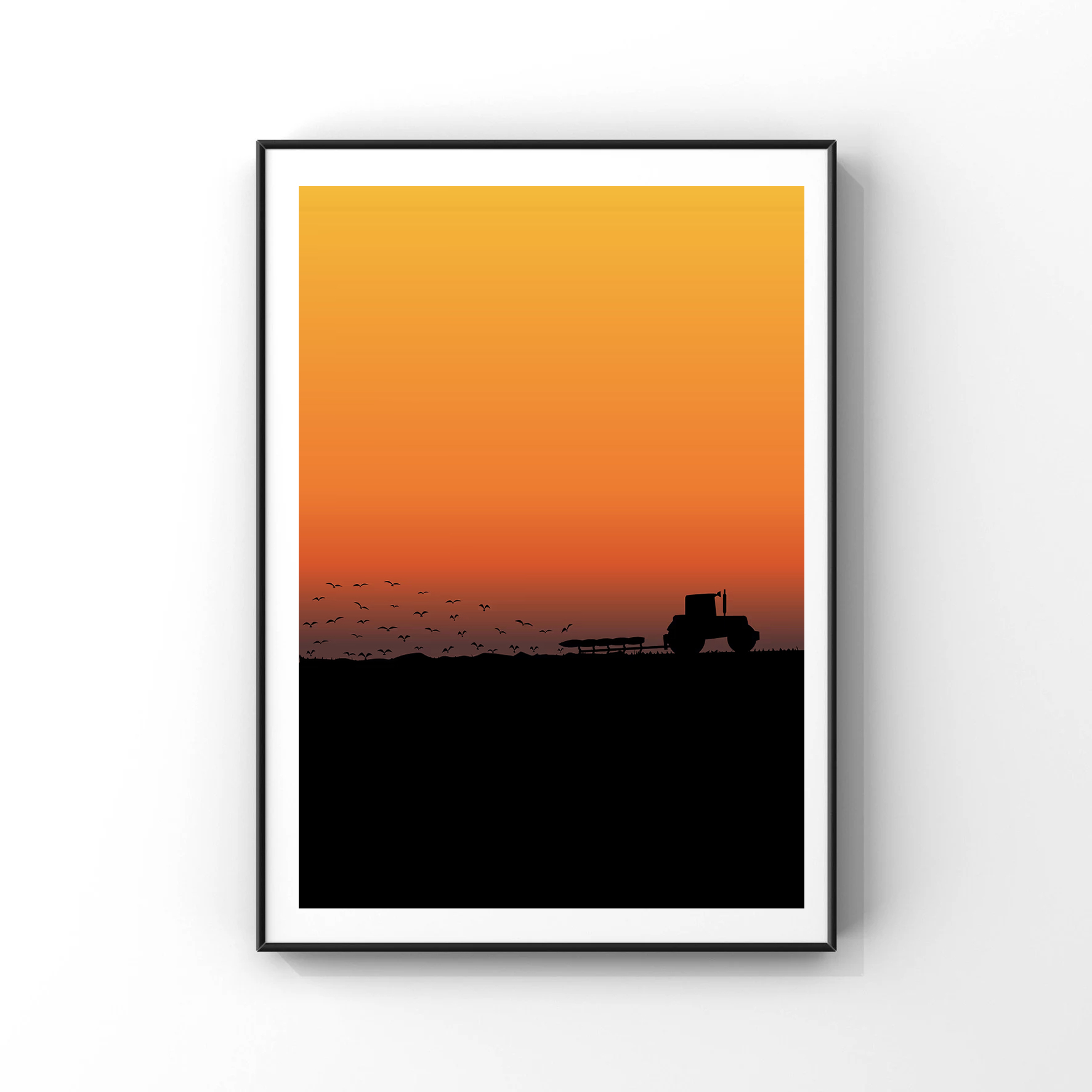 Abstract Art Tractor Working i - Agriculture Farming Poster avaliação e preço