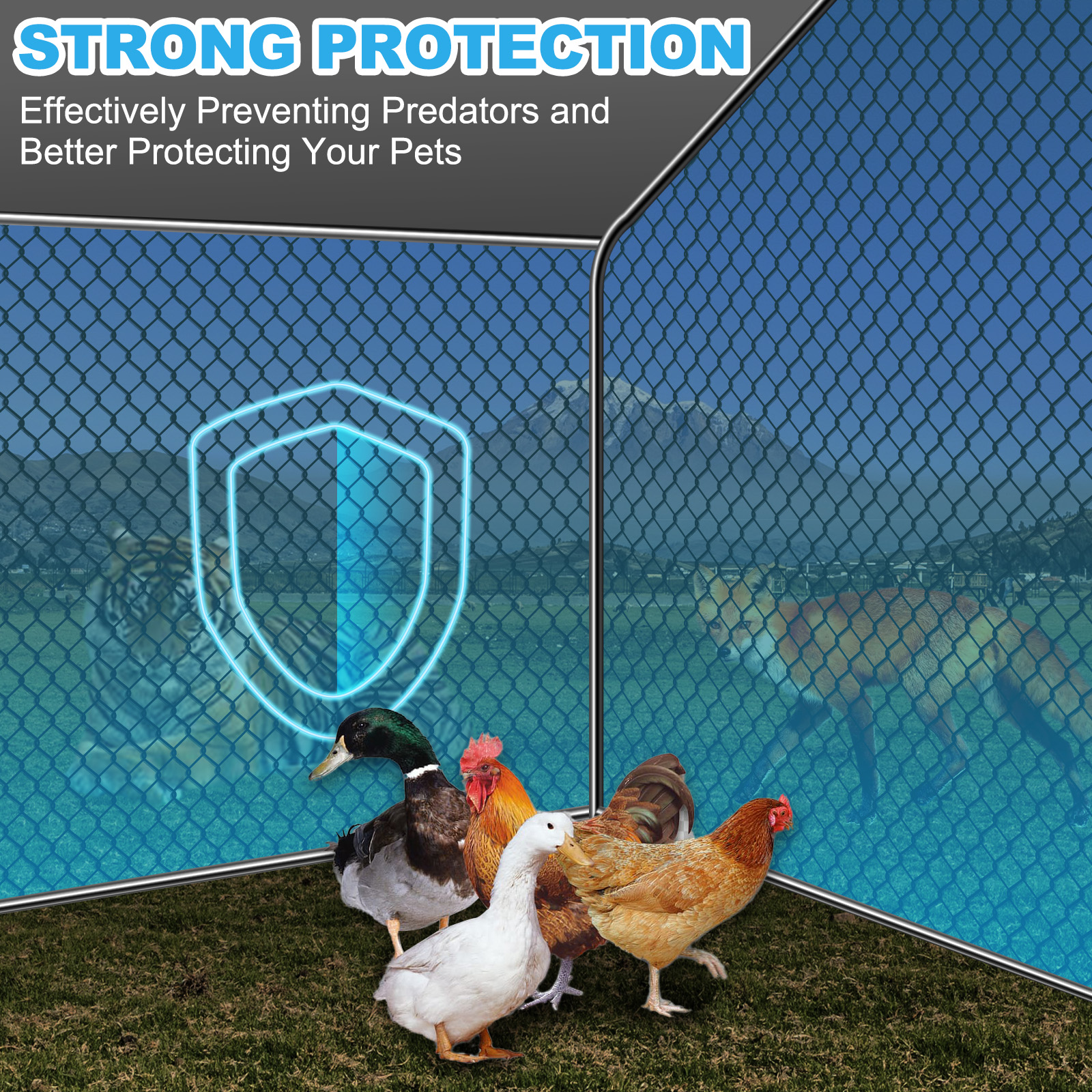 Teousev 10x 10 ft Metal Chicke - Rabbit Cage Wire avaliação e preço
